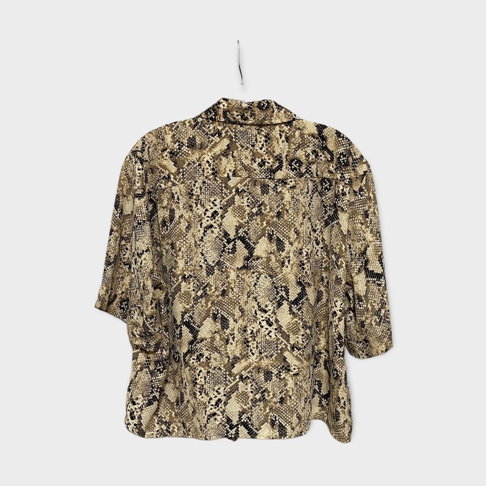 Sanctuary Small Beige Black Python Snake Print Bu… - image 3